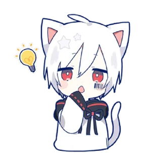 ⭐ emoji 動く！まふまふスタンプ（ねこ） @moe_sticker_bot Telegram sticker 16 of 24
