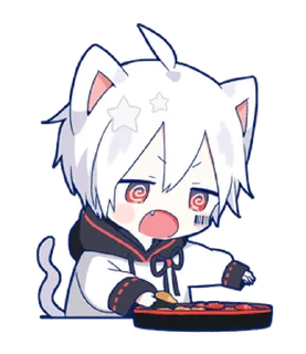 ⭐ emoji 動く！まふまふスタンプ（ねこ） @moe_sticker_bot Telegram sticker 23 of 24