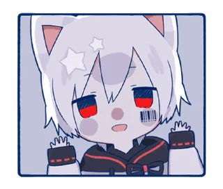 ⭐ emoji 動く！まふまふスタンプ（ねこ） @moe_sticker_bot Telegram sticker 9 of 24