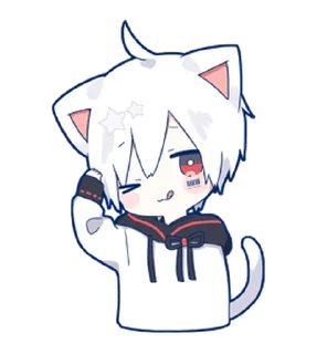 ⭐ emoji 動く！まふまふスタンプ（ねこ） @moe_sticker_bot Telegram sticker 12 of 24