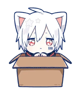 ⭐ emoji 動く！まふまふスタンプ（ねこ） @moe_sticker_bot Telegram sticker 8 of 24