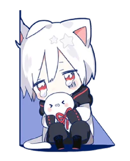 ⭐ emoji 動く！まふまふスタンプ（ねこ） @moe_sticker_bot Telegram sticker 21 of 24