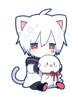 ⭐ emoji 動く！まふまふスタンプ（ねこ） @moe_sticker_bot Telegram sticker 13 of 24