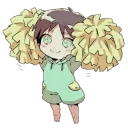 Sticker from attack on titan chibi .saku