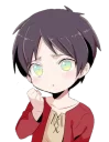 Sticker from attack on titan chibi .saku