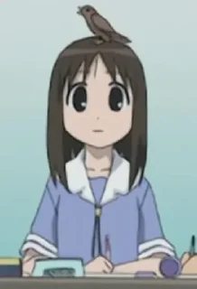 😶 emoji - ᗷY @ahMshY 𓉮 . Azumanga Daioh Telegram sticker 23 of 108