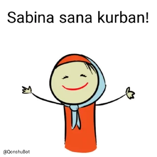 🤗 emoji Sabina @Qonshubot Telegram sticker 18 of 31