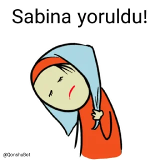 😣 emoji Sabina @Qonshubot Telegram sticker 9 of 31