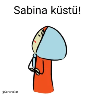 😒 emoji Sabina @Qonshubot Telegram sticker 13 of 31