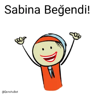 👍 emoji Sabina @Qonshubot Telegram sticker 20 of 31