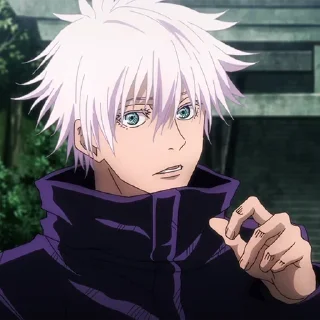 🤍 emoji Satoru Gojo [ @AliK_S10 ] Telegram sticker 5 of 95
