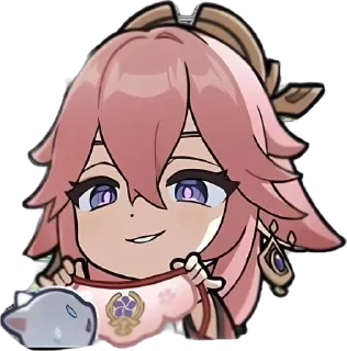 💋 emoji Yae miko | @rrx_iy Telegram sticker 5 of 6