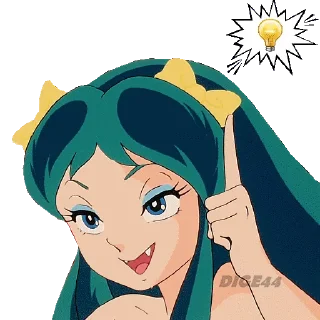 💡 emoji @STIKERFORALL 🏴󠁧󠁢󠁥󠁮󠁧󠁿URUSEI YATSURA LUM Telegram sticker 10 of 110