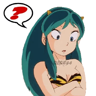 ❓ emoji @STIKERFORALL 🏴󠁧󠁢󠁥󠁮󠁧󠁿URUSEI YATSURA LUM Telegram sticker 20 of 110