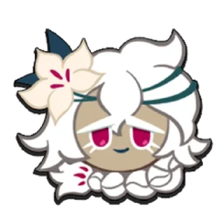 🌟 emoji White Lily cookie 𓏭 ೀ @rinnnari Telegram sticker 1 of 72