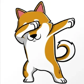 Sticker from Doggo doing things