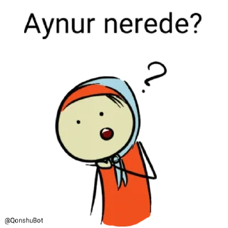 🤔 emoji Aynur @Qonshubot Telegram sticker 5 of 31