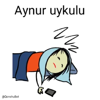 😴 emoji Aynur @Qonshubot Telegram sticker 17 of 31