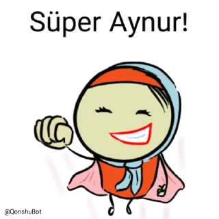 😎 emoji Aynur @Qonshubot Telegram sticker 6 of 31