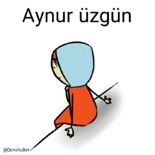 😓 emoji Aynur @Qonshubot Telegram sticker 11 of 31