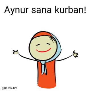 🤗 emoji Aynur @Qonshubot Telegram sticker 18 of 31