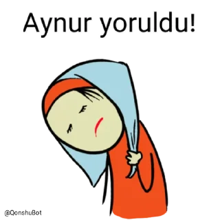 😣 emoji Aynur @Qonshubot Telegram sticker 9 of 31