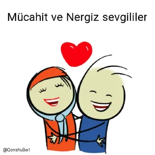 Sticker from Mücahit ve Nergiz @Qonshubot
