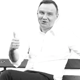 👍 emoji Oficjalne naklejki reakcyjne Prezydenta RP Andrzeja Dudy Telegram sticker 1 of 8