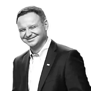 😂 emoji Oficjalne naklejki reakcyjne Prezydenta RP Andrzeja Dudy Telegram sticker 5 of 8