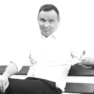 🤨 emoji Oficjalne naklejki reakcyjne Prezydenta RP Andrzeja Dudy Telegram sticker 2 of 8