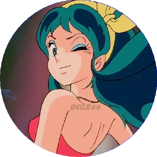 😗 emoji @STIKERFORALL URUSEI YATSURA LAMU' LUM PHOTO-CIRCLE Telegram sticker 23 of 80