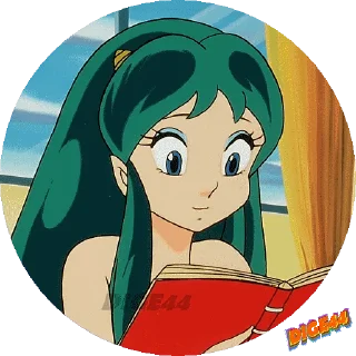 📖 emoji @STIKERFORALL URUSEI YATSURA LAMU' LUM PHOTO-CIRCLE Telegram sticker 16 of 80