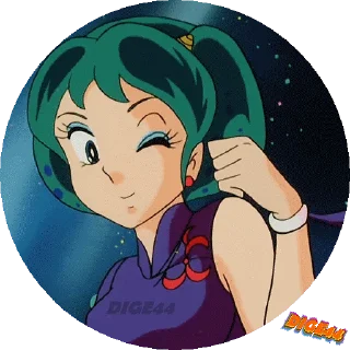 😉 emoji @STIKERFORALL URUSEI YATSURA LAMU' LUM PHOTO-CIRCLE Telegram sticker 10 of 80