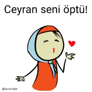 💋 emoji Ceyran @Qonshubot Telegram sticker 19 of 31