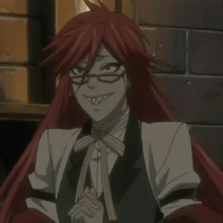 🙏 emoji Grell  ♡@Anime_Black_Butler♡ Telegram sticker 23 of 50