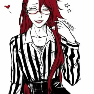 😘 emoji Grell  ♡@Anime_Black_Butler♡ Telegram sticker 15 of 50
