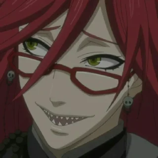 😄 emoji Grell  ♡@Anime_Black_Butler♡ Telegram sticker 14 of 50