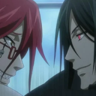 😏 emoji Grell  ♡@Anime_Black_Butler♡ Telegram sticker 9 of 50