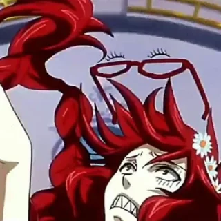 😨 emoji Grell  ♡@Anime_Black_Butler♡ Telegram sticker 7 of 50