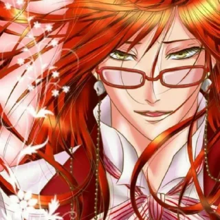 😄 emoji Grell  ♡@Anime_Black_Butler♡ Telegram sticker 5 of 50