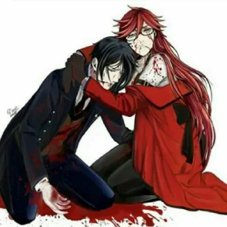 🤕 emoji Grell  ♡@Anime_Black_Butler♡ Telegram sticker 4 of 50
