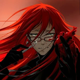 🔪 emoji Grell  ♡@Anime_Black_Butler♡ Telegram sticker 6 of 50