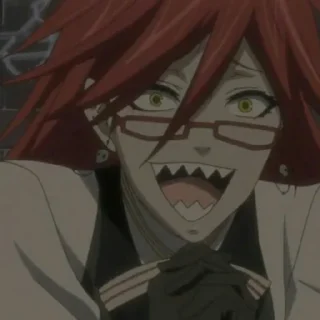 😍 emoji Grell  ♡@Anime_Black_Butler♡ Telegram sticker 21 of 50