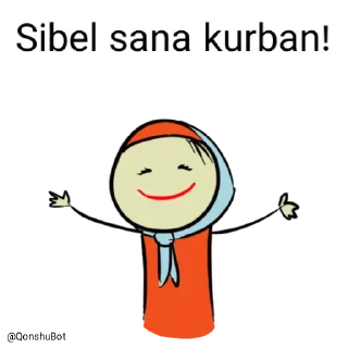 🤗 emoji Sibel @Qonshubot Telegram sticker 18 of 31
