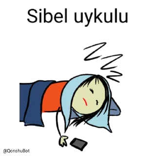 😴 emoji Sibel @Qonshubot Telegram sticker 17 of 31