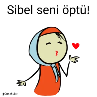 💋 emoji Sibel @Qonshubot Telegram sticker 19 of 31