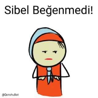 👎 emoji Sibel @Qonshubot Telegram sticker 21 of 31