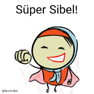 😎 emoji Sibel @Qonshubot Telegram sticker 6 of 31