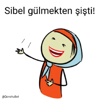 🤣 emoji Sibel @Qonshubot Telegram sticker 23 of 31