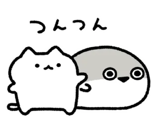 Sticker from cute sacabambaspis and cat Sticker @moe_sticker_bot